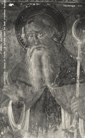 Tilli/ Giugliarelli, Giuseppe — Montefalco - Chiesa di Turrita - S. Antonio abate fra Santi (Francesco Melanzio) — particolare